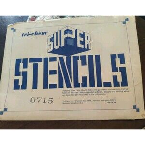 Vintage Tri-Chem Super Stencils 1960s Complete 0715